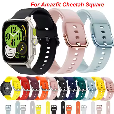 22mm 20mm Siliicone Strap For Amazfit Cheetah Square Sport Bracelet For Amazfit Active 2/Cheetah Rou