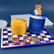 flgo Chess Board Resin Mold Checker Game Board Silicone Mold 3D Chess Pieces Molds