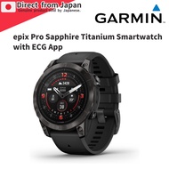[GARMIN] epix Pro Sapphire Titanium Smartwatch with ECG App - 47mm/51mm Carbon Gray DLC/Black JAPVER