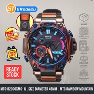 Original G Shock Men MTG-B2000XMG-1J MTGB2000XMG-1J Analog Rainbow Mountain Japan Set Watch Red [REA