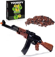 Building Blocks Gun Set 630 PCS Mini Bricks,1:8 AK-47 Model Gun, DIY Assembling Guns Building Toys f