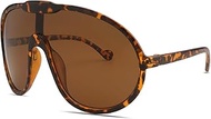 Retro Oversized Sunglasses for Women Men Fashion Vintage 70s Big Large Shield One Piece Aviator Sun 