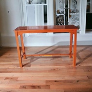 Sukthongเเพร่ โต๊ะบาร์ไม้สักทอง 135*35 Cm สูง 95 CM โต๊ะเคาท์เตอร์บาร์ โต๊ะอาหาร โต๊ะกินข้าว โต๊ะกาเเฟ โต๊ะข้างผนัง โต๊ะบาร์สูง โต๊ะยาว โค๊ะไม้