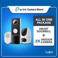 【HOME SECURITY】TP-Link Tapo C245D + D235 CCTV Bundle | Loceng Pintu Video WiFi 2K, Pengesanan Perger