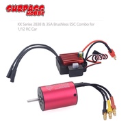KK Waterproof Combo 2838 3200KV 3600KV 3700KV 4400KV 4700KV 5100KV 5700KV Brushless Motor w/ 35A ESC