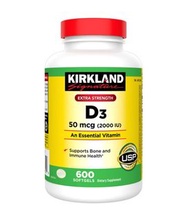 Kirkland Signature 高強度 維他命D3 軟膠囊 (50mcg/600粒裝) EXP:03/2029