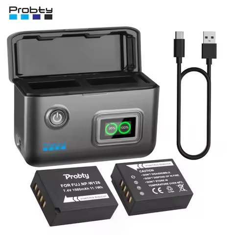 1500mAh NP-W126S NP W126 Battery with Fast LCD Charger for Fujifilm Fuji XT20 XT3 XPro1 X-PRO2 XT30I