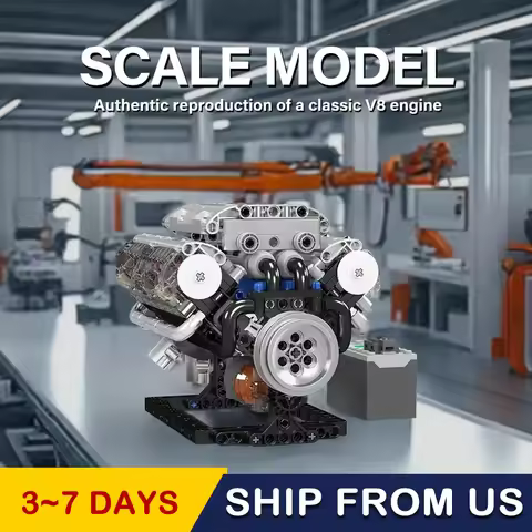 V8 Engine Model Kit to Build Your Own Mini Engine That Works-DIY STEM Mechanic Engineering Construct