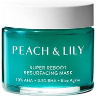 Peach &amp; Lily Super Reboot Resurfacing Mask Sensitive Cleanser Exfoliating AHA BHA Hyaluronic Centella Chamomile Aloe