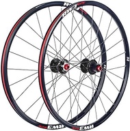 Wheels Mountain Bike Wheelset Bicycle Rim V Brake MTB Wheels Bolt On Solid Shaft Hub (Color: Black1pc