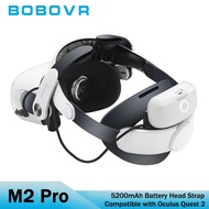 BOBOVR M2 Pro Battery Head Strap Compatible with Oculus Quest 2 Elite Halo Strap 5200mAh Battery for