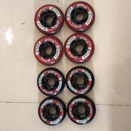 1 set of 8pcs PU rubber roller skate tires 85A inline skates slalom 80mm 76mm wheels lynx used on th