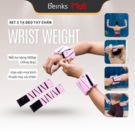 Set of 2 Beinks Ankle Wrist Weight - Beinks Ankle Wrist Weight - Total 1kg