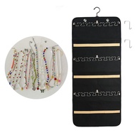 [bonprix7g] Double Sided Jewelry Holder Jewelry Roll for Bracelet Earrings Necklaces