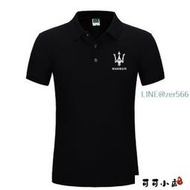 【瑪莎拉蒂Maserati汽車標4s店工作服裝短袖T恤翻領polo衫衣服純棉定制修身