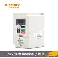 220v 1.5kw VFD Variable Frequency Drive 2.2kw Inverter Motor Speed Control 0-1000Hz  Frequency Conve