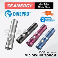 Divepro S10 1000 Lumens Dive Torch Dive Light for Scuba Diving Snorkeling Freediving Underwater Wate