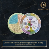 LUXURYVYBE Clinical Gestational Age Calculator Disc PPROM GBS Colonization Wheel OBGYN Obstetric Pro