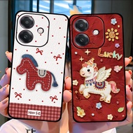 Case for Oppo A3 - A3X Lucky Horse Pattern, Lucky Horse 2026