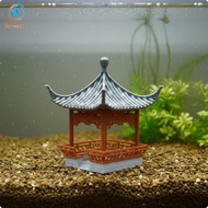 [Dovewill] Miniature Pavilion Displa Traditional Chinese Gazebo Mini House Model 1-60