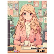 [Boobiyo] Diamond Painting Square 30x40 Square/ No Frame - Secretary
