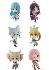 刀劍神域 Q版人物 盒蛋扭蛋公仔全6款