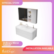 Rabdoge Bathroom Rounded Induction Basin Cabinet With Mirror Cabinet
