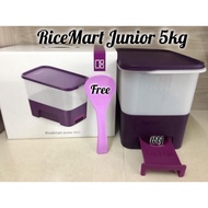 tupperware murah-rice smart junior (5kg)-free standing rice spoon-bekas beras-free senduk