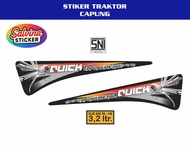 Stiker mesin traktor quick capung