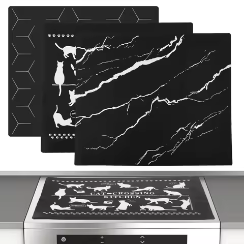 Induction Hob Protector Mat Silicone Induction Cooktop Scratch Cover Multipurpose Electric Stove Mat