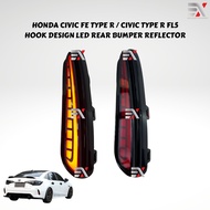 HONDA CIVIC FE TYPE R / CIVIC TYPE R FL5 REAR BUMPER REFLECTOR - HOOK DESIGN