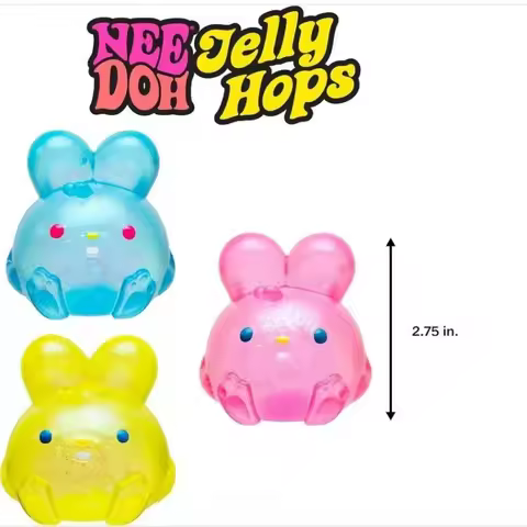 Schylling Needoh Nice Cube Sensory Fidget Stress Relief Squishy Anti-Anxiety Squeeze Object for Focu