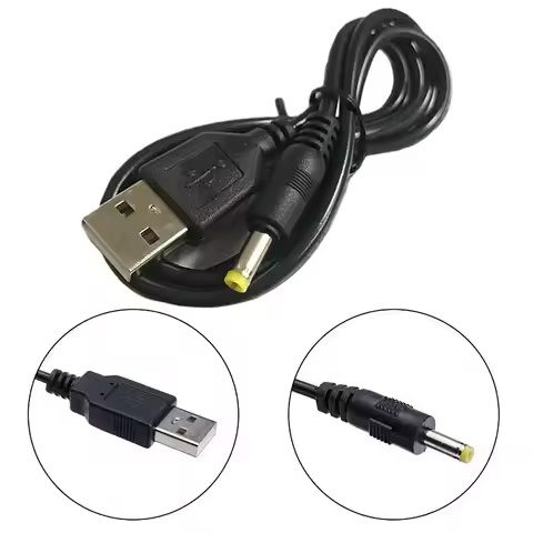 USB Charging Cable 0.8m/2.0m Cable Suitable for PSP 1000 2000 3000 USB To DC 4.0x1.7mm Plug 5V 1A Po