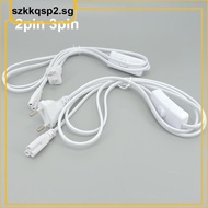 2pin 3pin hole ON/OFF Switch Cable T5 light Tube Power supply Charging Connection extension Wire Connector cord EU US Plug  SGK2