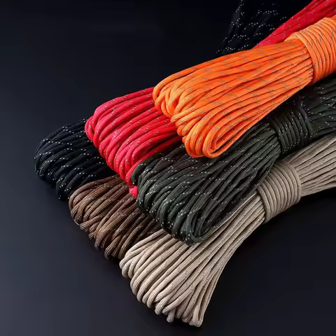 Reflective Paracord 550 Military 7 Strand Rope Tactical Parachute Cord Camping Tent Rope Warning Lin
