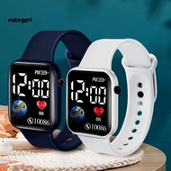 Electronic Wrist Watch LED Digital Smart Sport Watch Luminous Square Dial Kids Wristwatch For Children