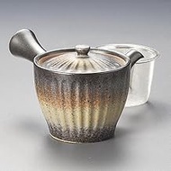 Kurobizen Chrysanthemum Shaped Teapot, 3.9 x 3.7 inches (10 x 9.5 cm), 13.8 fl oz (380 cc, 311 g), T