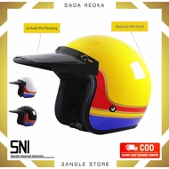 Helmet Bogo Helmet Retro Helem Jadul SNI Classic Classic Classic Lawas Classic Hedgehog Redka