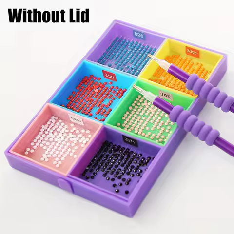 7 in 1 DIY Diamond Painting Tray, Diamond Art Beads Storage Box, Diamond Painting Tools Accessories,