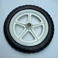 Eva foam balance wheel with plastic rim 28cmx4,5cm, 2 bearings with 8mm hole, used to remove any scr