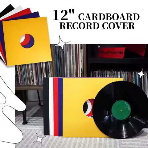 Hot Sale 12 Inch Vinyl Record Storage Outer Slevees LP Cowhide Paper With Hole Protective Bags for V