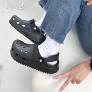 韓國連線 crocs classic hiker clogs 洞洞鞋 光輪 鋸齒 魔鬼氈 女鞋 可調節 增高 厚底 休閒