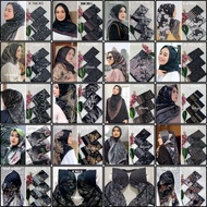 HIJAU Square Hijab with Black, White, Brown, Green, Sage, American, Yellow, Pink, Burgandi,biru, Lat