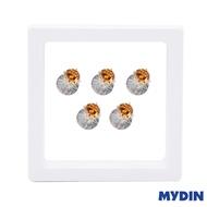 Armaan Button Zircon Orange 7MM SACHDC-10 Raya