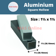 1 1/2 x 1 1/2 Aluminium Hollow Square Hollow / Bar Berongga Aluminium 长方通 -2ft/ 4ft/ 6ft/ 8ft MASONLINE