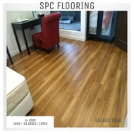 SPC Flooring 4mm &amp; 4+1mm (Click) Papan Lantai Plank Living Home Decor DV19909 Golden Teak