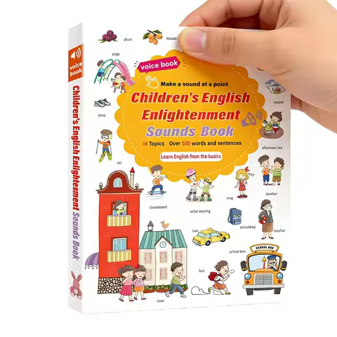 English Words Sound Book 500+ Words Interactive Audio Sound Books Early Educational Gifts for Toddle