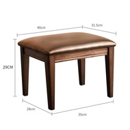 Stool ขนาดเล็ก ทรงสี่เหลี่ยม ไม้ยางพารา รุ่น Y25-7 แบบเรียบง่ายและโมเดิร์น สไตล์ย้อนยุค ไม่ต้องประกอ