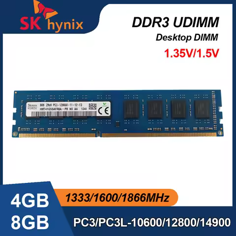 SK Hynix DDR3 DDR3L Desktop RAM 4GB 8GB 1333 1600 1866MHz PC3 1.5V 1.35V 240Pin Non-ECC DIMM For Int