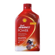 Shell Advance 4T Power 15W-50 Fully Synthetic Motorcycle Engine Oil (1 Liter)